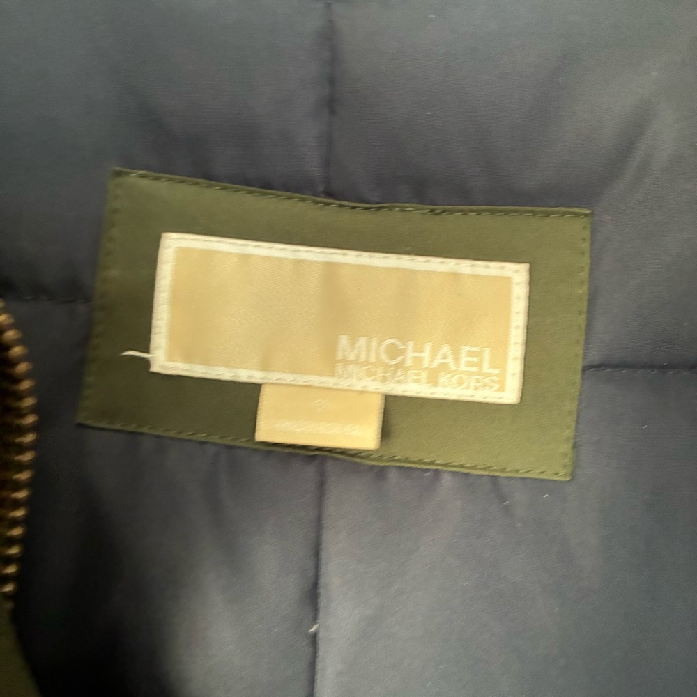 MICHAEL Michael Kors Down Filled Hooded Anorak Coat Parka Olive‎ Green Size S - Picture 6 of 16